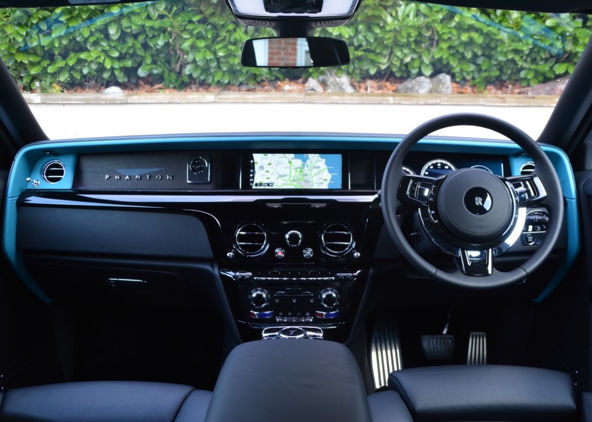Rolls-Royce Phantom dashboard — corporate chauffeur London for private equity and investment banking